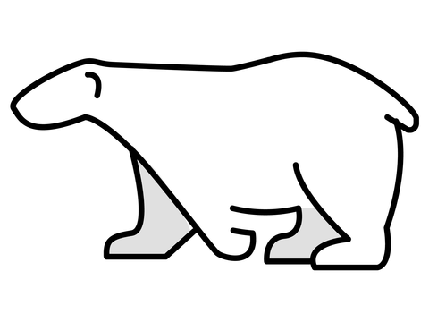 Polar Bear Emoji Coloring Page